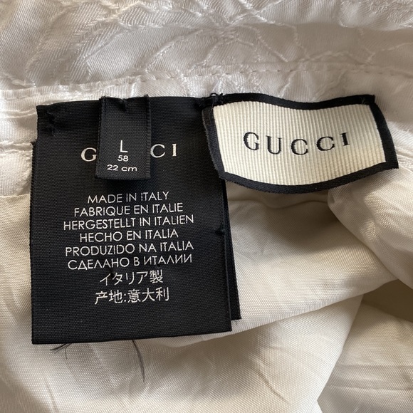 Gucci white mandarin collar dress. Size Large. Elegant sleeveless tulip skirt. - Picture 8 of 10